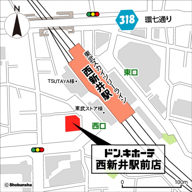 ドン・キホーテ西新井駅前店　周辺地図