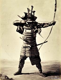 アポリネール ル バ 《日本の武者》 1864年、鶏卵紙  © MNAAG.