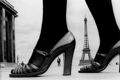 For “STERN”, shoes and Eiffel Tower,  1974, Paris, France © Frank Horvat