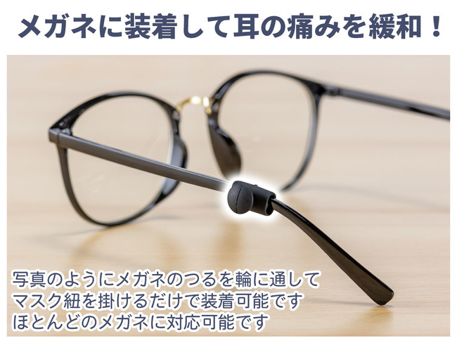 ※眼鏡のつるが細すぎる場合、正しく取り付け出来ない可能性があります。