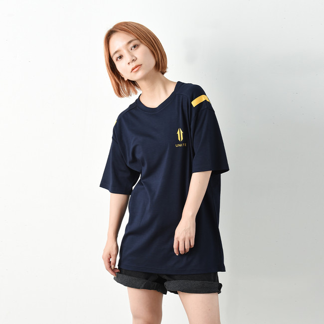 【UNITE】Shoulder Mark Logo Tee（Navy／White）￥7,480（税込み）