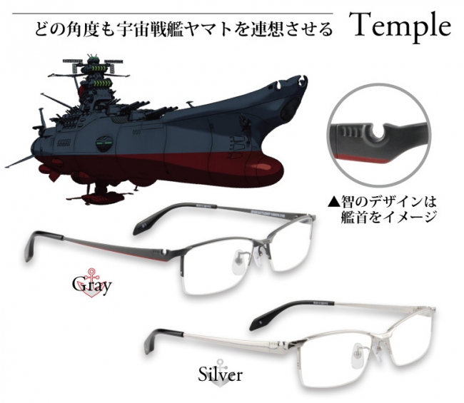 ■智（目もと）のデザインは宇宙戦艦ヤマトの艦首をイメージ