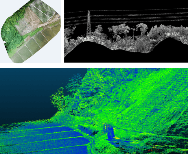 「Terra Lidar（テラライダー）」による点群データ例