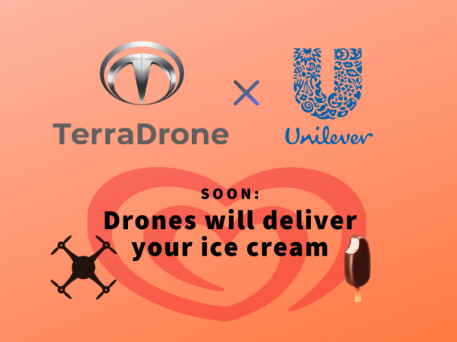 テラドローンとユニリーバは、今後も物流サービスにおいて協力していく