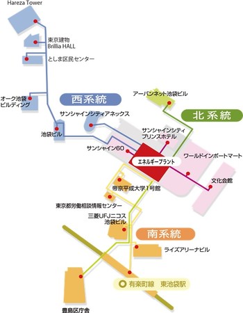 池袋地域冷暖房の供給エリア