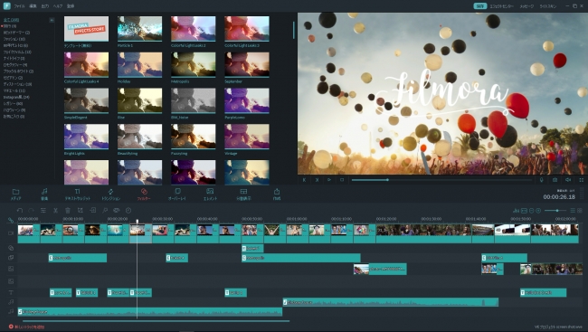 Filmora 動画編集 操作画面
