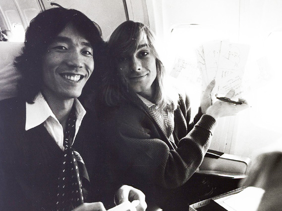 ロビン・ザンダーと（1978年／写真提供：野中規雄）