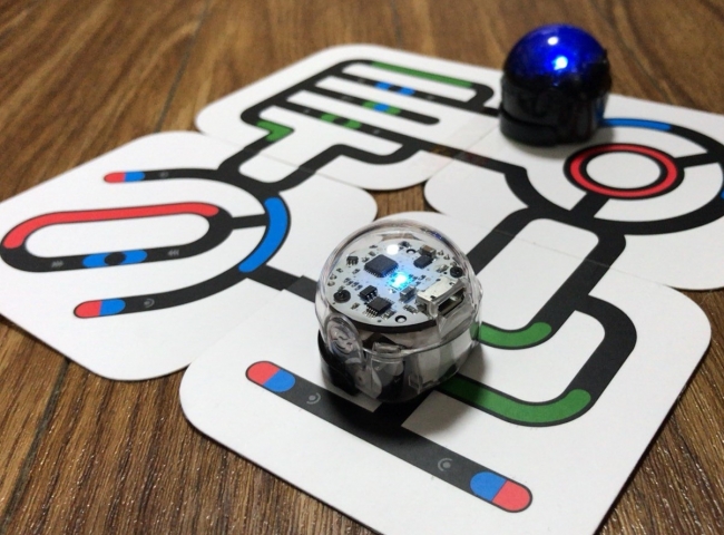 授業で使用したプログラミングおもちゃの一例：Ozobot