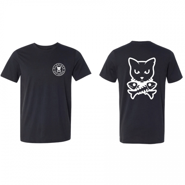 Cat and Cross Bones Short Sleeve Tee