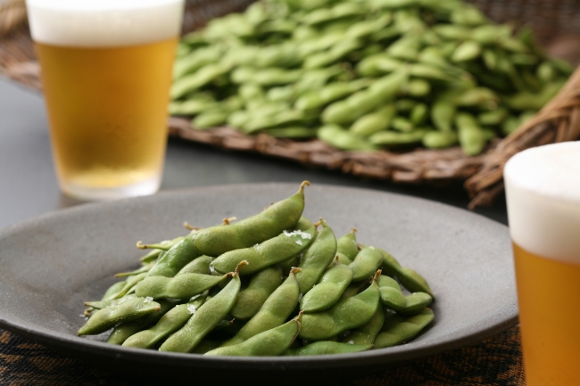 くろさき茶豆とビール