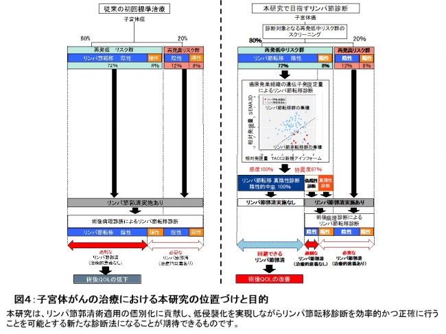 図４：子宮体がんの治療における本研究の位置づけと目的