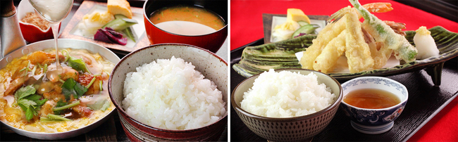 名物の親子丼と天麩羅御膳