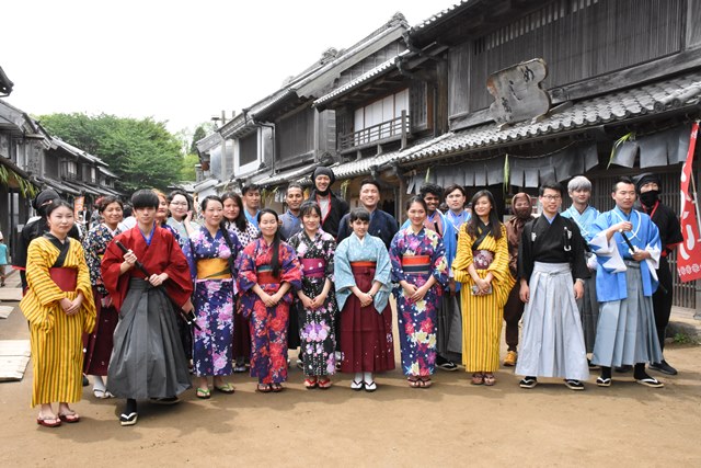 和装コスプレで房総のむらを散策