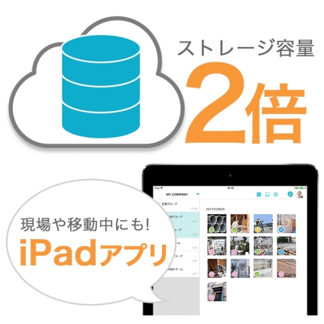 ストレージ容量2倍に拡大、iPadアプリもリリース