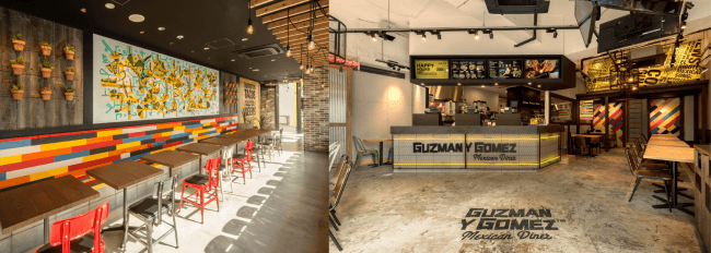 Guzman y Gomez ラフォーレ原宿店（左）・ OPEN Guzman y Gomez 渋谷店（右）