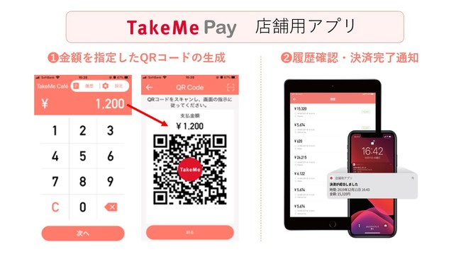 TakeMe Pay店舗用アプリとは