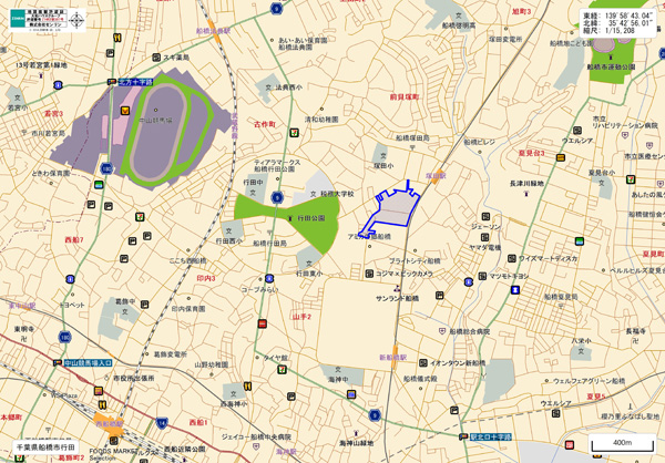 「船橋グランオアシス」地図