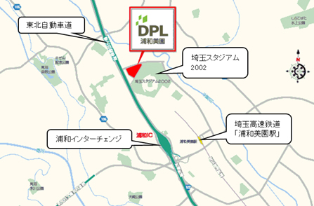 「DPL浦和美園」位置図