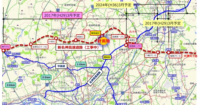 開発予定地の地図