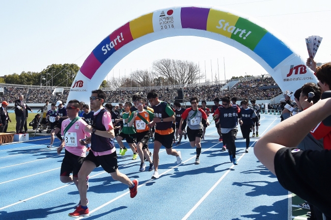 「パラ駅伝 in TOKYO 2018」 の様子