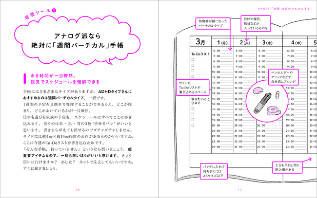 週間バーチカル手帳がおすすめ！