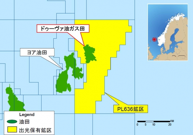 鉱区と油ガス田位置図