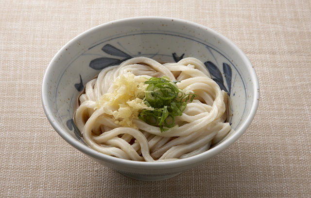 ぶっかけうどん（280円・税別）365日、280円で3玉までうどん増量可能