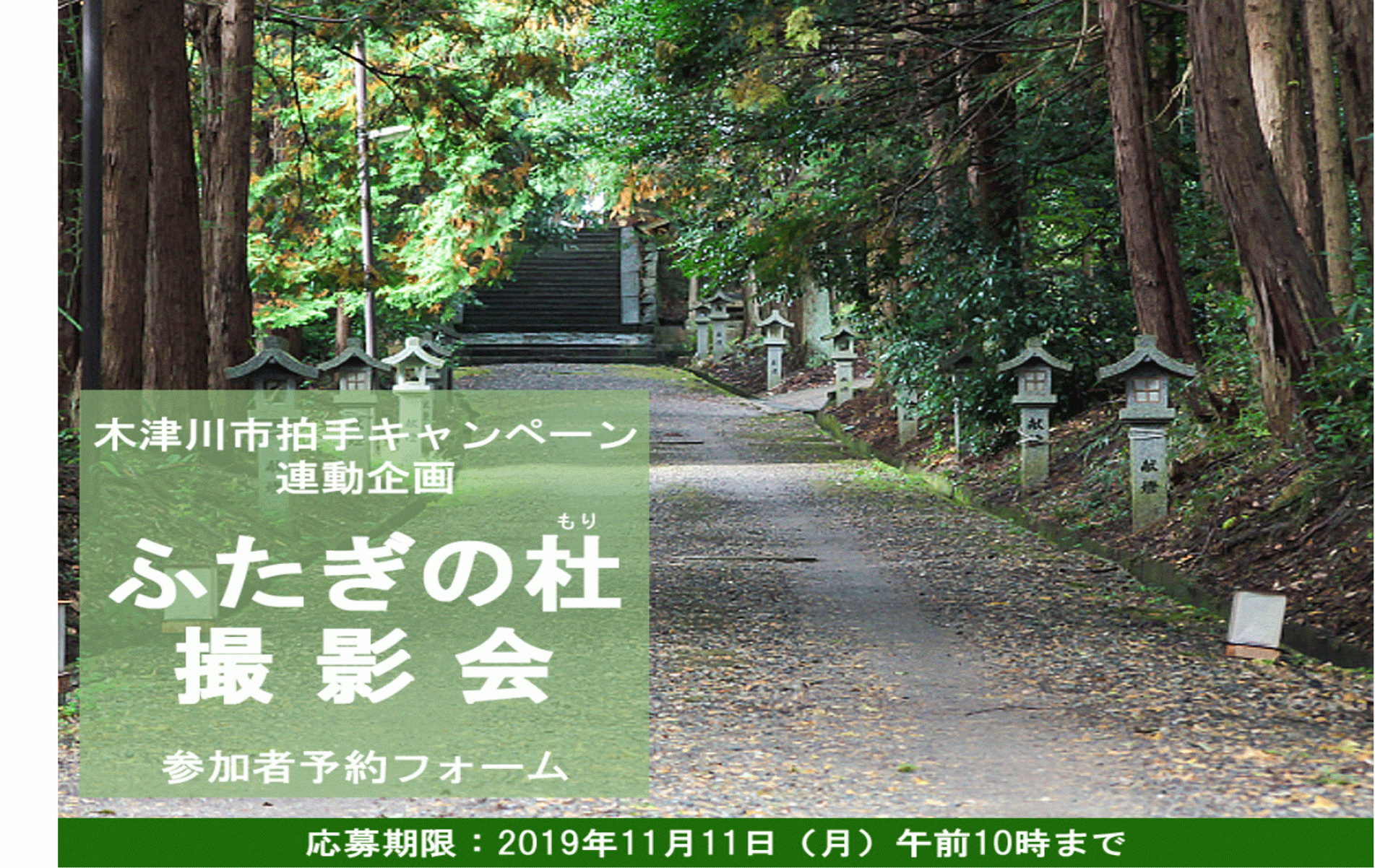 木津川アート2020プレイベント「ふたぎの杜（もり）」撮影会