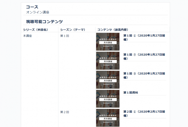 公開タイミングが決められたコンテンツ一覧イメージ