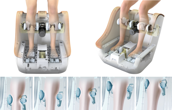 ふくらはぎ、足裏に独自のもみメカを搭載。SYNCA（シンカ）フットマッサージャー ネスト