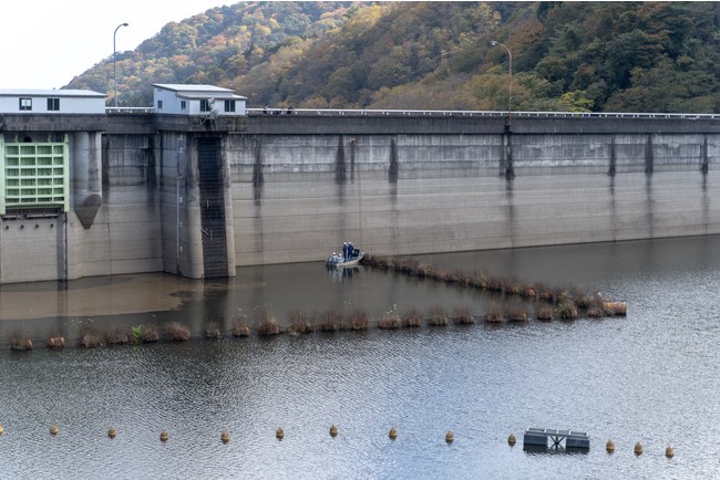 調査中のダム全景