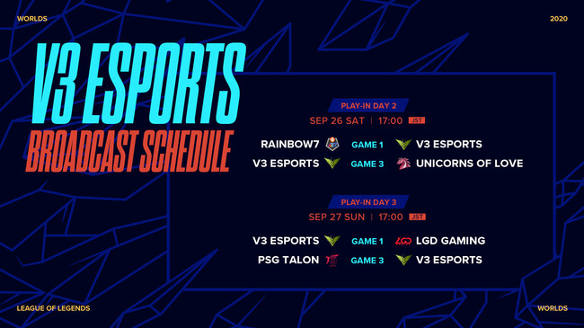 「V3 Esports」試合情報