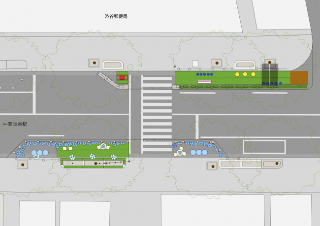 Park(ing)day2019渋谷宮益坂 実施平面図