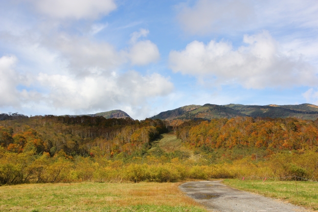 苗場山など雄大な山々