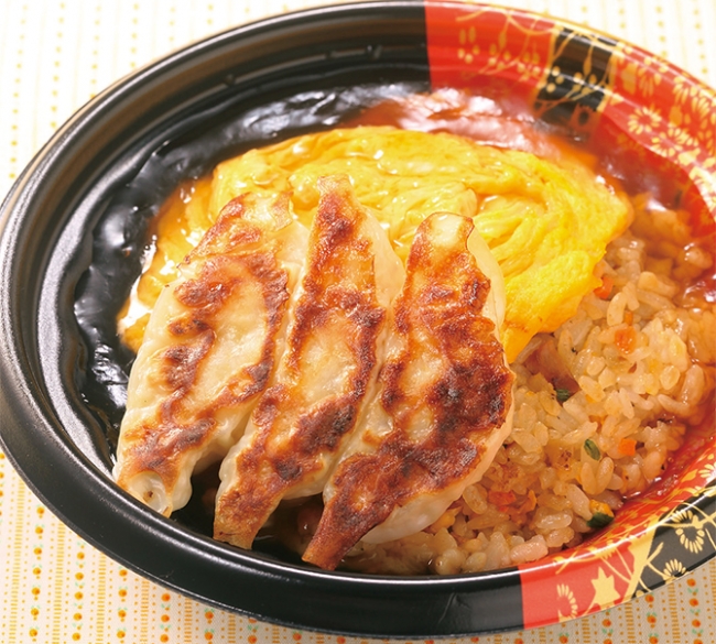 ＜龍の餃子＞天津炒飯餃子のせ丼