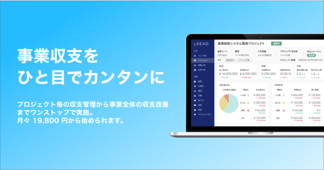 プロジェクト会計クラウド LEEAD - 事業収支をひと目でカンタンに