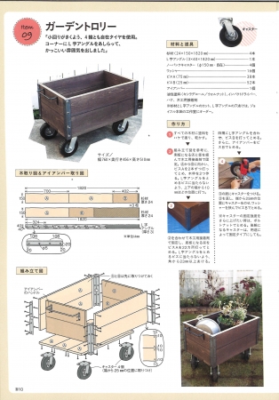 ▲ディスプレイにも収納にも大活躍のガーデントロリーの作り方