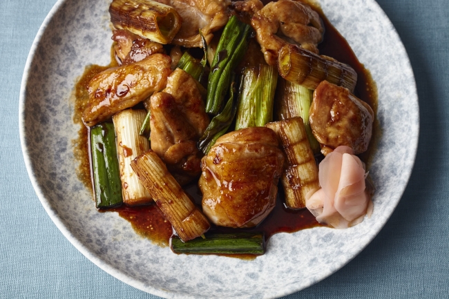 ▲「鶏肉とねぎの照り焼き風」