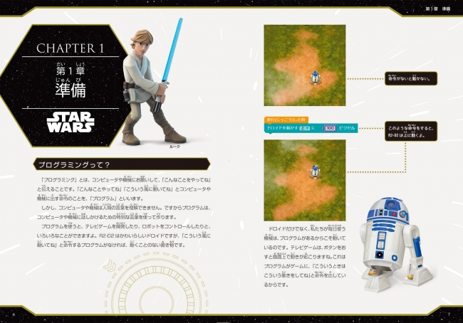 ▲「プログラミングとは何か？」をやさしく解説。Ⓒ＆TM  2019 LUCASFILM