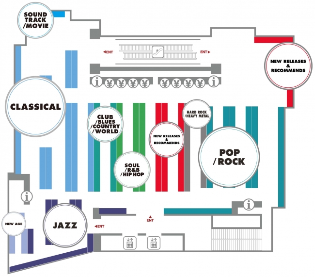 タワーレコード新宿店9Fフロアマップ