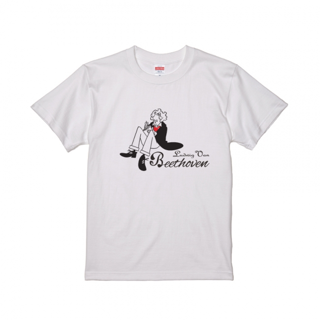 WTM クラシカルTシャツ Beethoven（イラスト）ホワイト