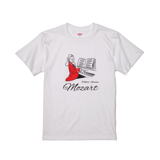 WTM クラシカルTシャツ Mozart（イラスト）ホワイト