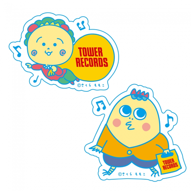 コジコジ × TOWER RECORDS ステッカー2枚セット