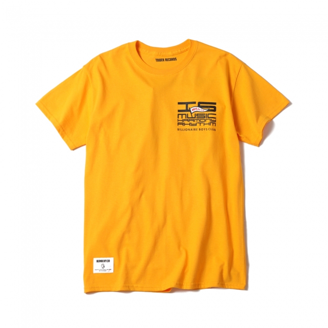 BILLIONAIRE BOYS CLUB × TOWER RECORDS T-Shirts イエロー(FRONT)