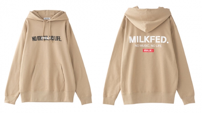 MILKFED. × TOWER RECORDS 2019 BIG SWEAT HOODIE ベージュ