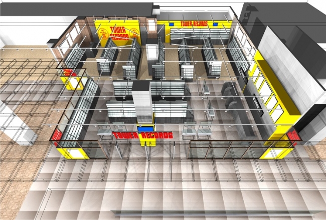 タワーレコード高崎オーパ店鳥瞰イメージ