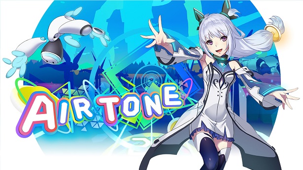 ▲「Airtone（エアトーン）」メインキャラクターのネオンと一緒にVR世界に没入できる、新感覚のVRリズムゲームです。素晴らしい音楽とVRで、アーケード筐体のリズムゲームさながらの体験を味わうことができます。