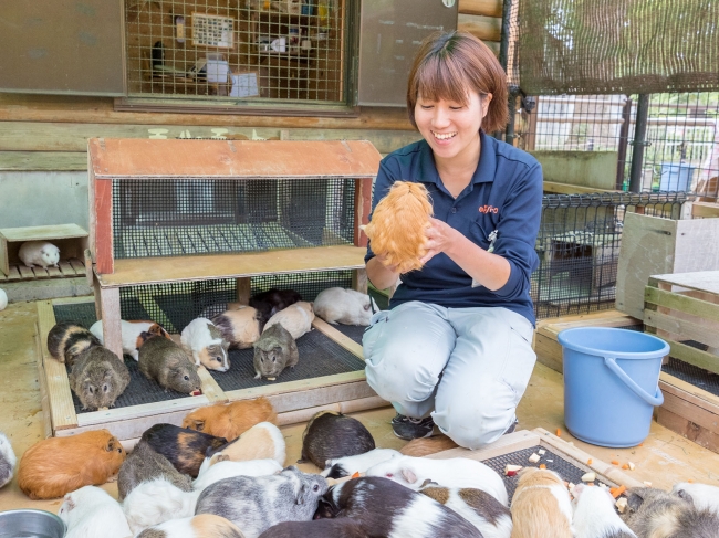 女性飼育員の石尾雪乃さん