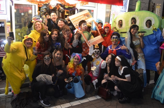 昨年のハロウィンイベントの店頭の様子