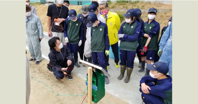 ＜鳥獣被害対策の特別授業の様子＞ ※感染症対策を万全に行った上で実施しております。（PCR検査実施済み）